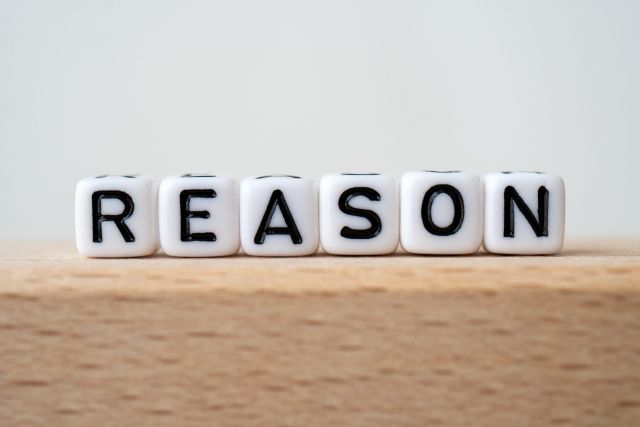 REASONと書かれたブロック