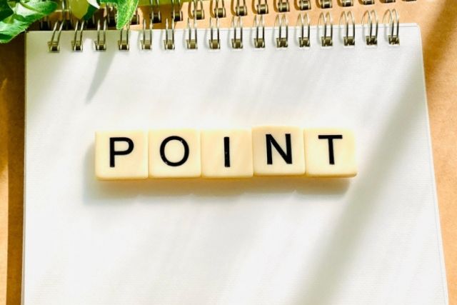 POINTと書かれたブロック
